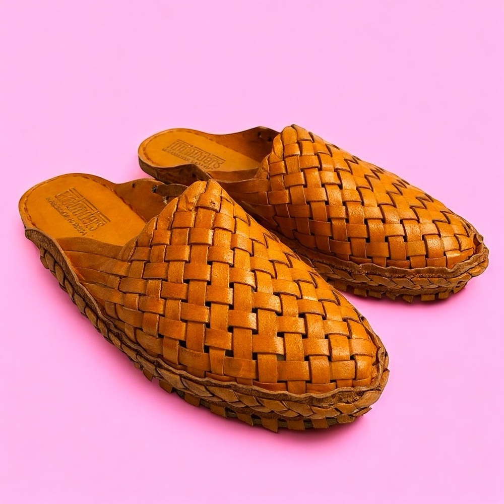 Mohinders Elegant Handwoven Leather Mule Slide Slip - Picture 7 of 13